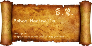 Babos Marinella névjegykártya